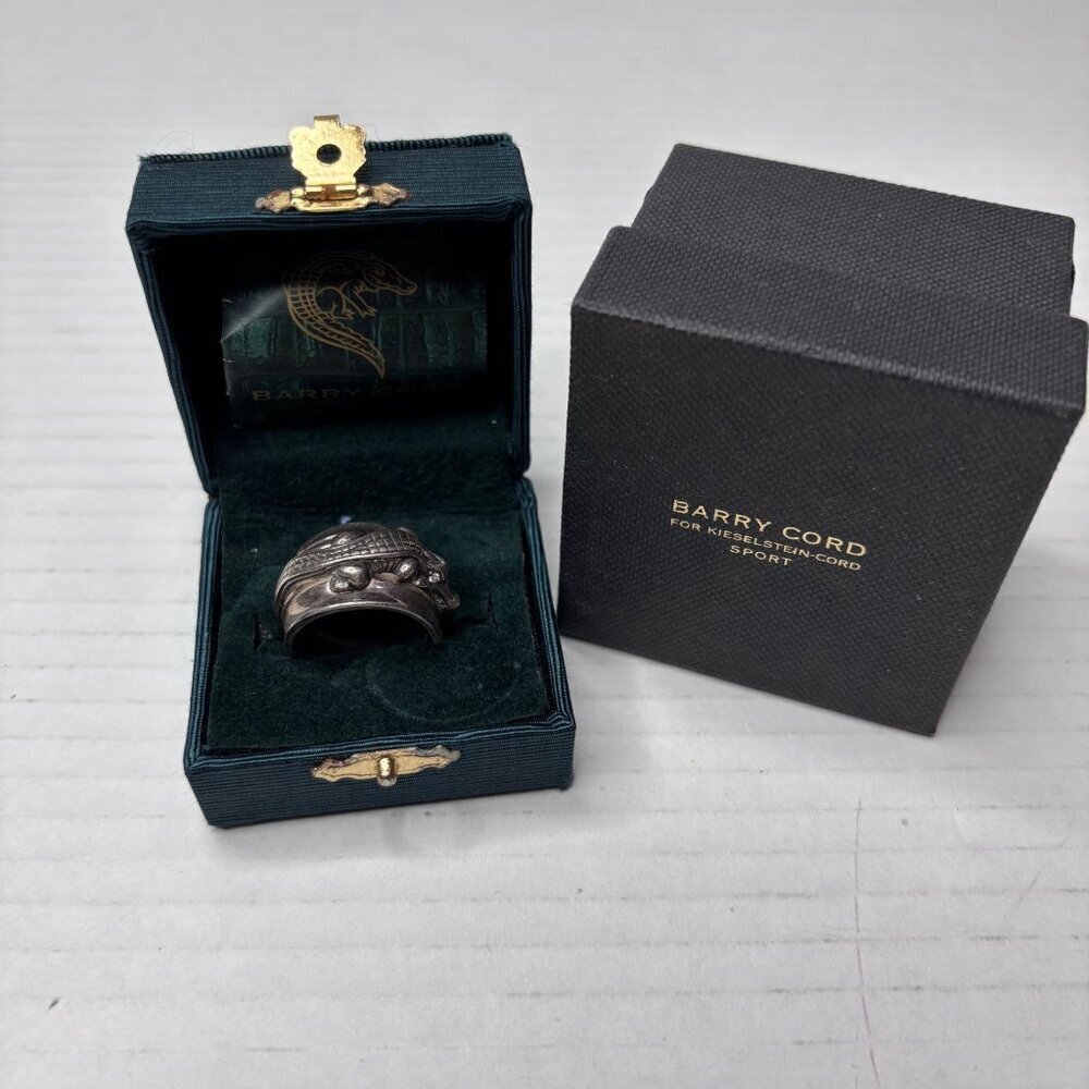 BARRY KIESELSTEIN CORD Sterling Silver Alligator Ring Size 7.5